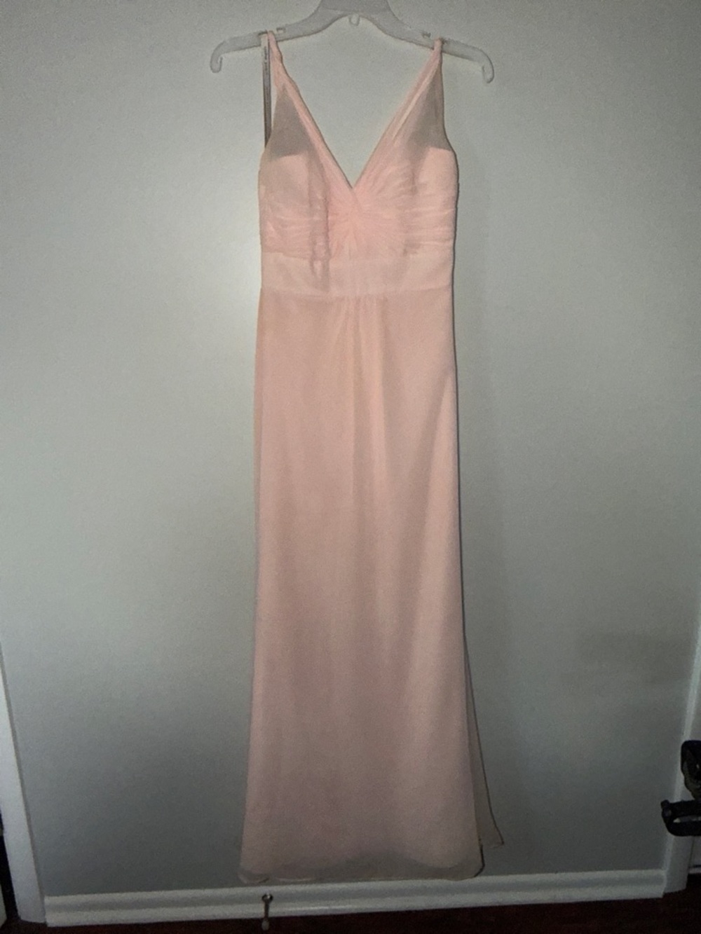 Alfred Angelo Blush V-Neck Chiffon Slip Gown